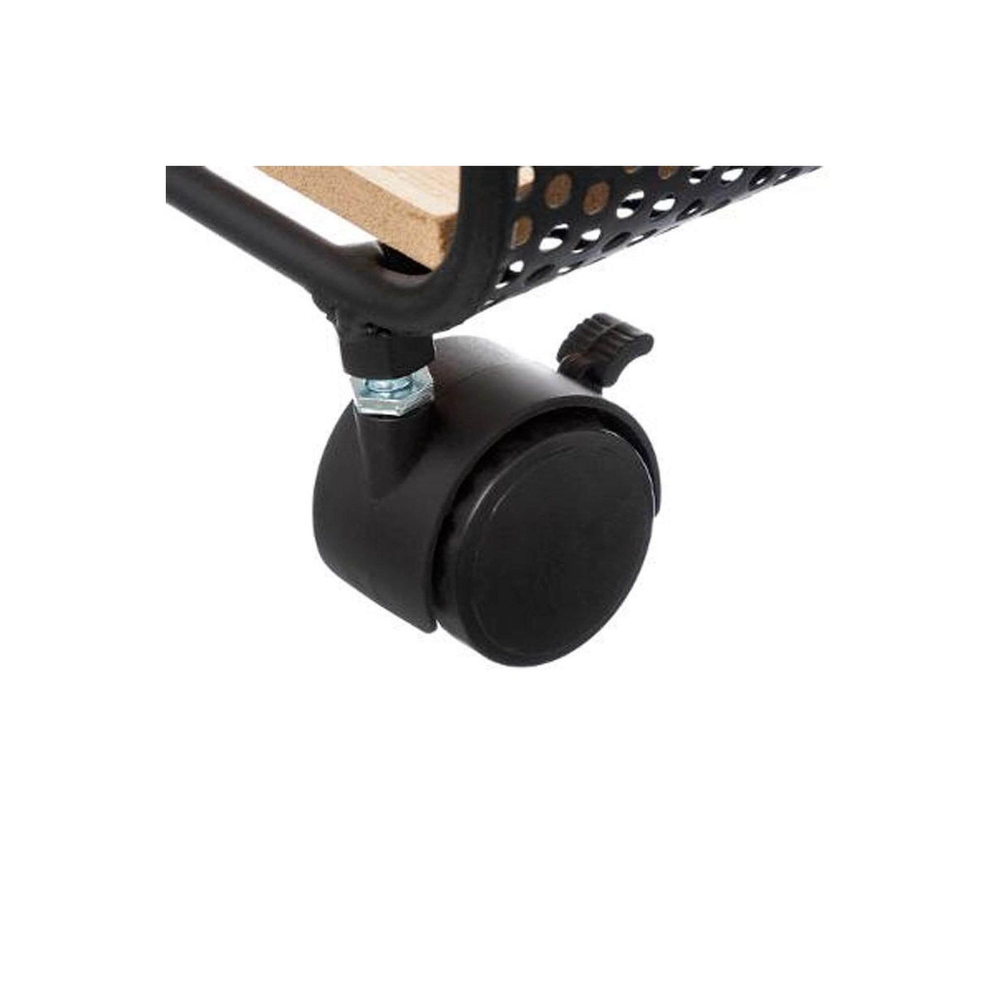 Voir la diapositive 2 : FIVE Étagère 3 niveaux sur roulettes  brio  73cm noir