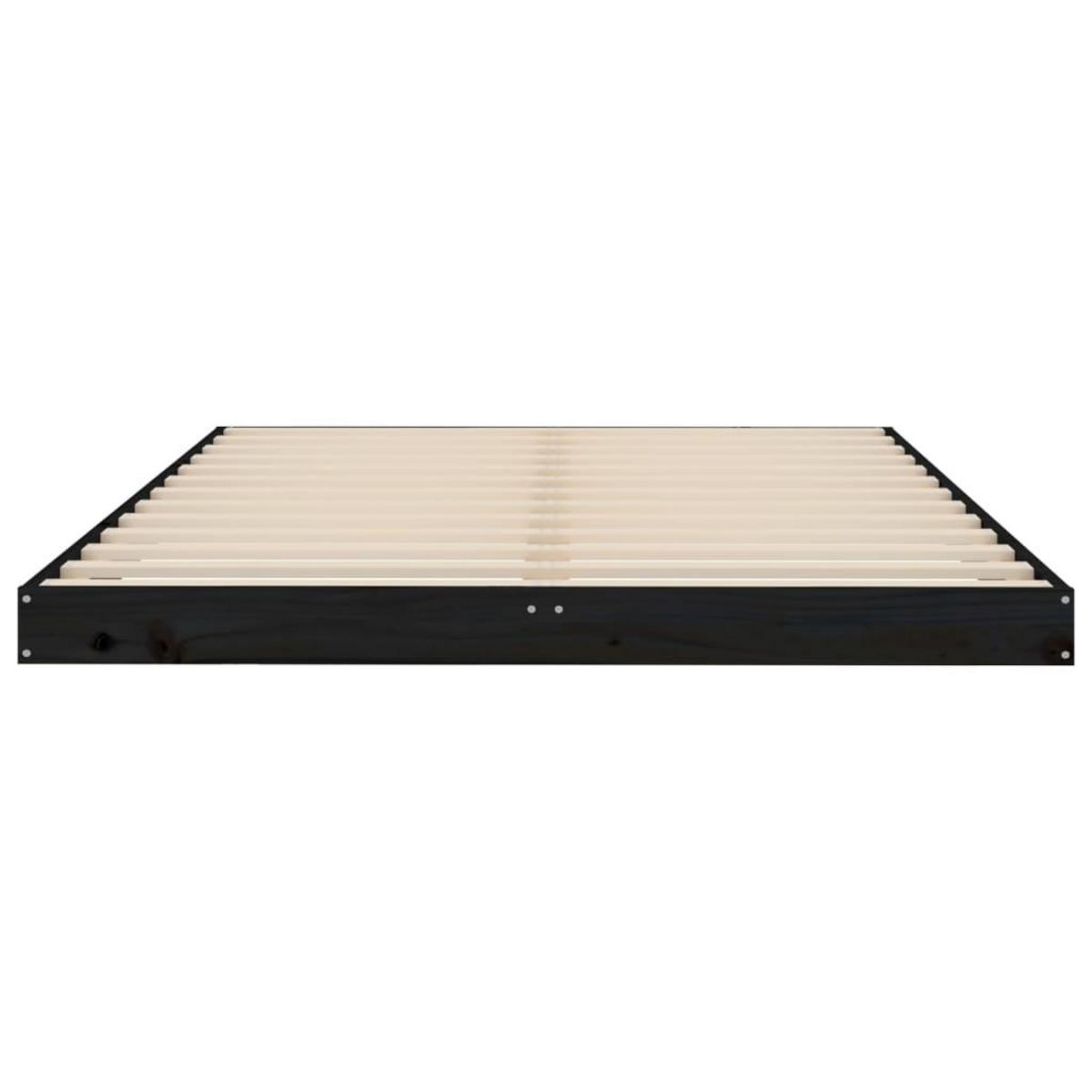 VIDAXL Cadre de lit sans matelas noir 120x190 cm bois de pin massif