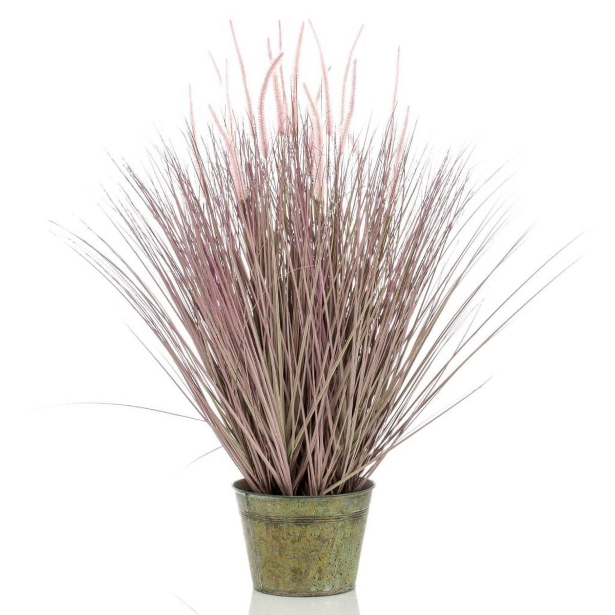 EMERALD Emerald Herbe Pennisetum artificielle 99 cm en pot en zinc