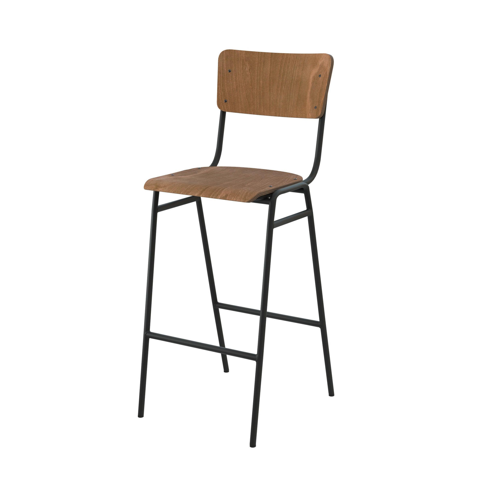 Voir la diapositive 6 : MAISON PAVANE Lot de 2 chaises de bar 75 cm en bois-clem