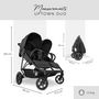 Voir la diapositive 3 : HAUCK Poussette double Uptown Duo Noir