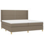 Voir la diapositive 3 : VIDAXL Sommier a lattes de lit avec matelas Taupe 200x200 cm Tissu