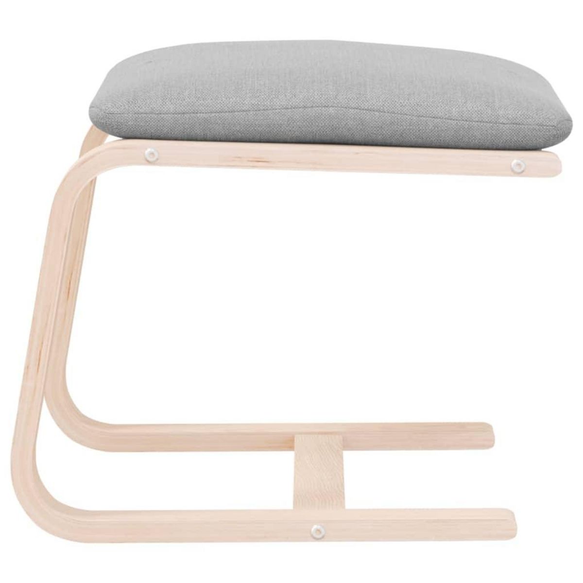 VIDAXL Repose-pied Gris clair 51x41x40 cm Tissu