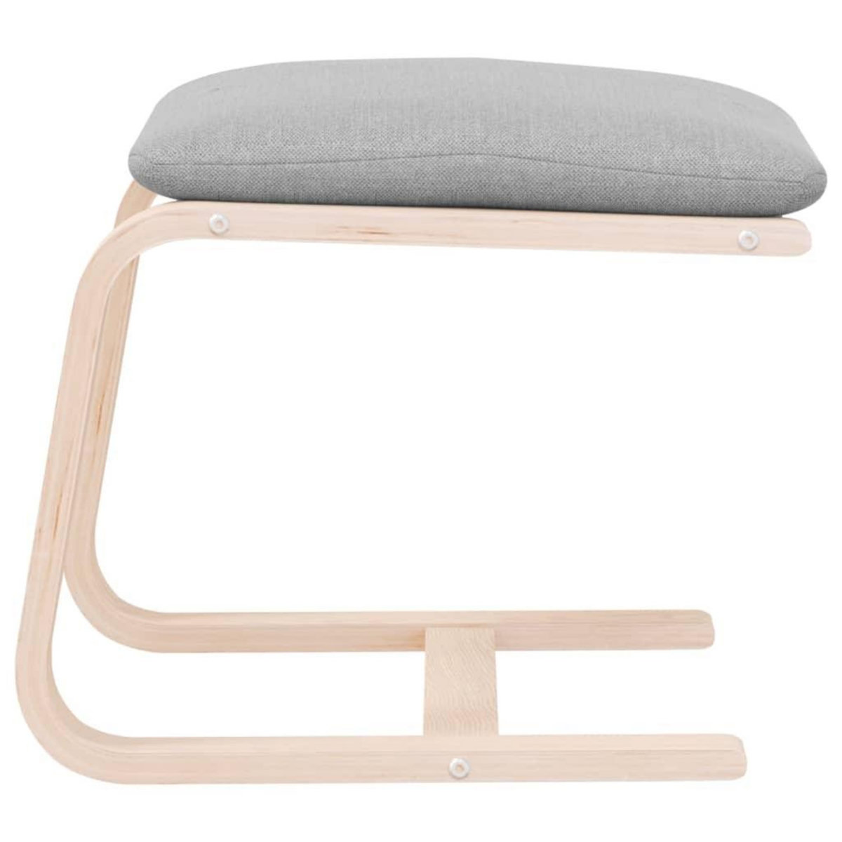 VIDAXL Repose-pied Gris clair 51x41x40 cm Tissu