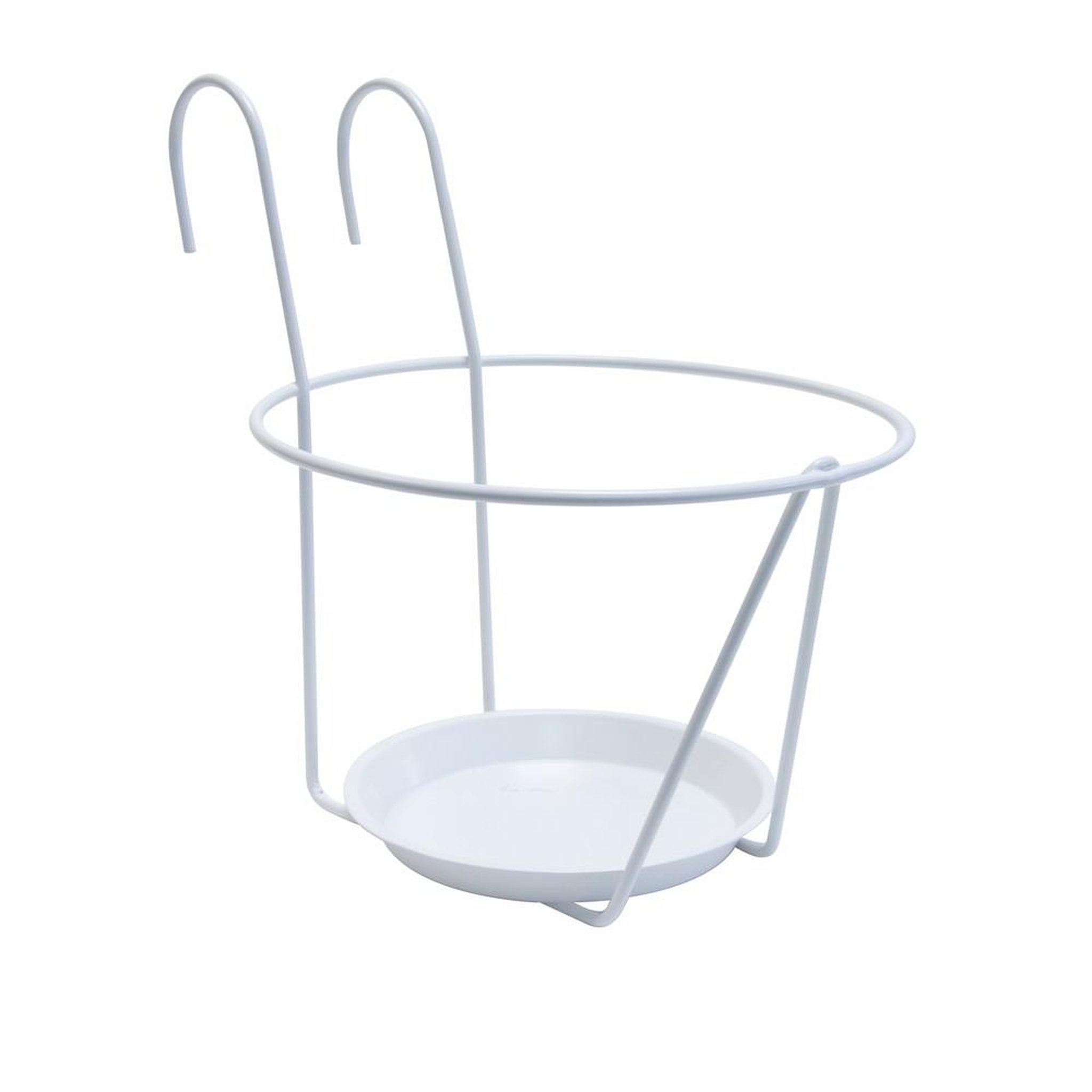 CENTRALE BRICO Porte-pots soucoupe crochet - 25 cm - blanc