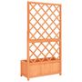 Voir la diapositive 4 : VIDAXL Jardiniere a treillis jardin Marron 70x30x135 cm Bois de sapin