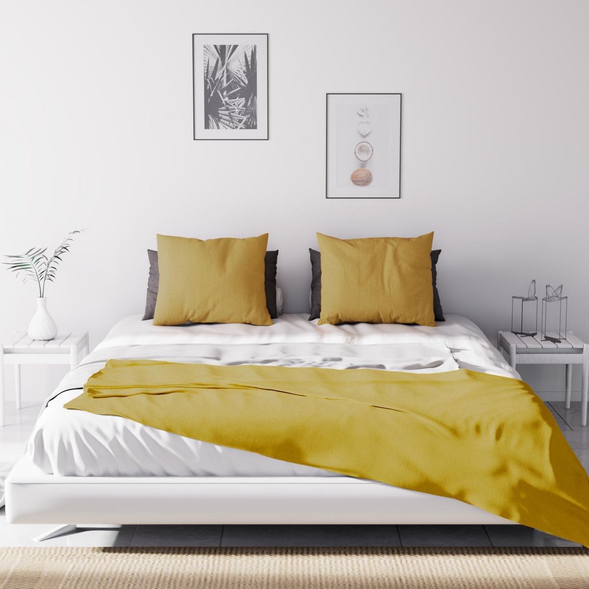 SOLEIL D'OCRE Jeté de lit, canapé, plaid ADELE par Soleil d'ocre