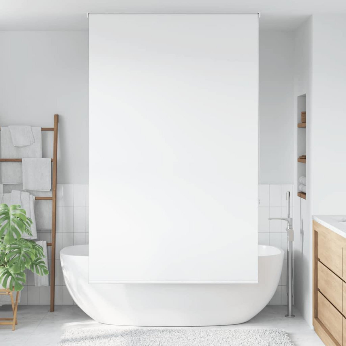 VIDAXL Store enrouleur de douche 140x240 cm largeur du tissu 136 cm
