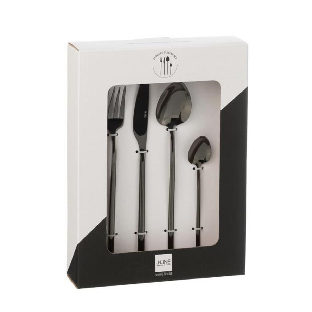 Paris Prix Ménagère 24 Pièces en Inox  Irvin Brillant  27cm Noir