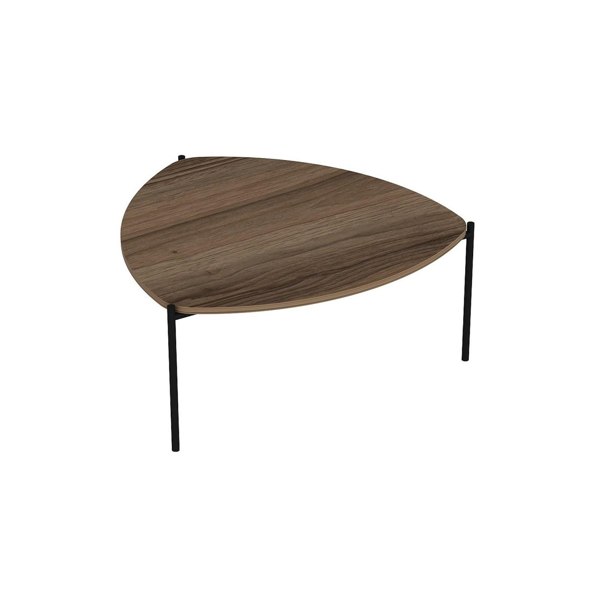 Habitat et Jardin Table basse en bois  Lenny  - 90 x 89 x 40 cm - Noyer