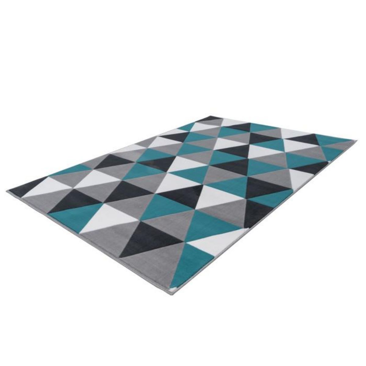 Paris Prix Tapis Géométrique à Poils Courts  Now II  Turquoise
