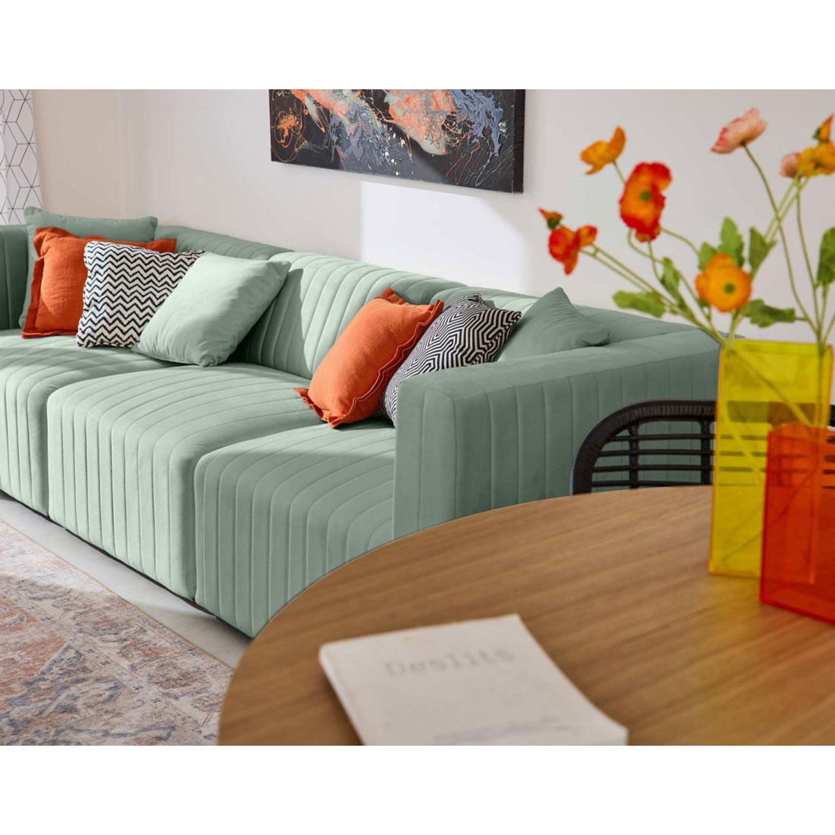 LISA DESIGN Nova - canapé modulable 3 places - en velours