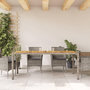 Voir la diapositive 3 : VIDAXL Table de jardin et dessus en bois d'acacia gris resine tressee
