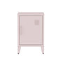 Voir la diapositive 4 : SWEEEK Table de chevet en acier rose. 1 porte. casier. chambre enfant