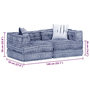 Voir la diapositive 6 : VIDAXL Pouf modulaire a 2 places Indigo Tissu