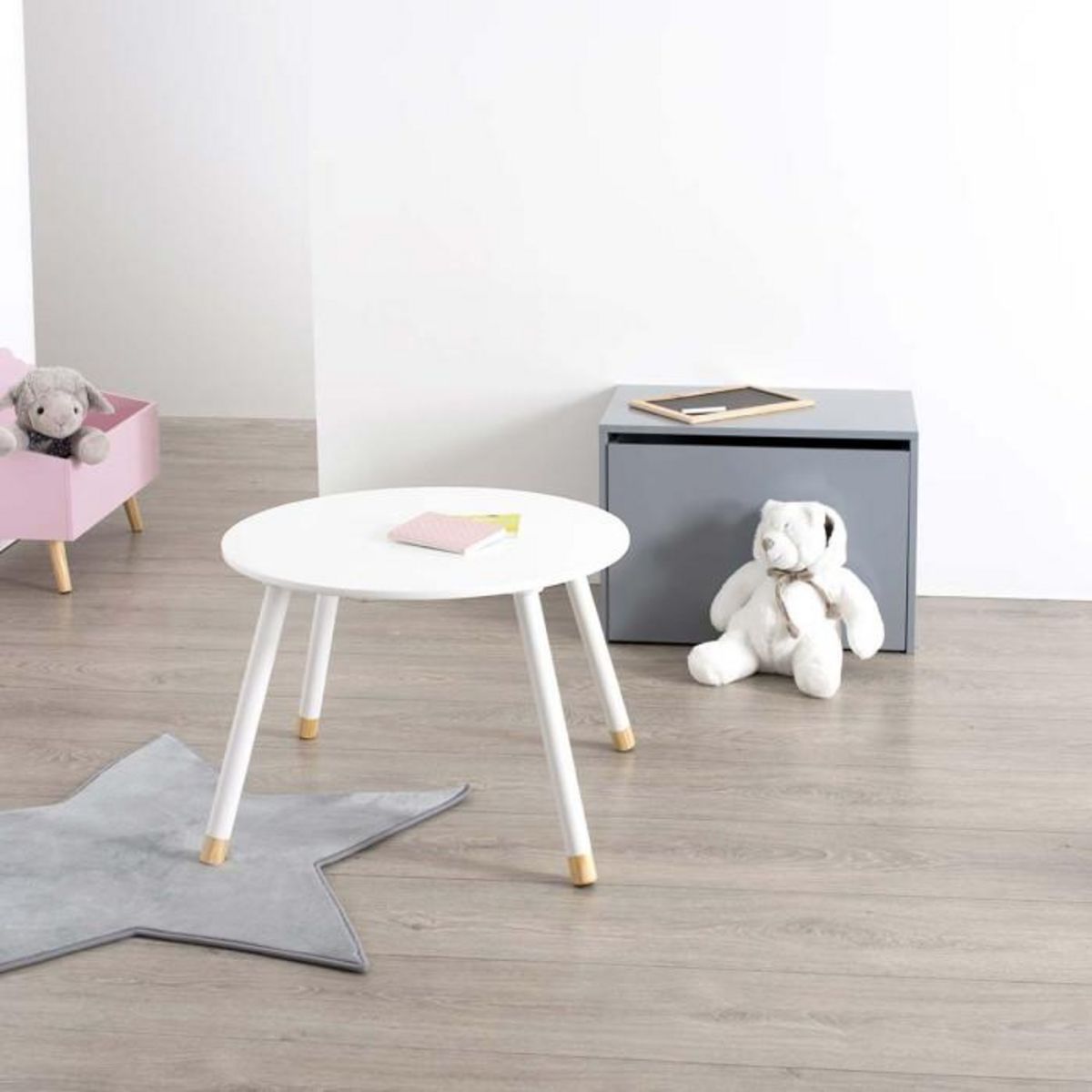 Atmosphera Kids Table Enfant Design  Douceur  60cm Blanc