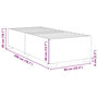 Voir la diapositive 6 : VIDAXL Cadre de lit sans matelas creme 90x200 cm tissu