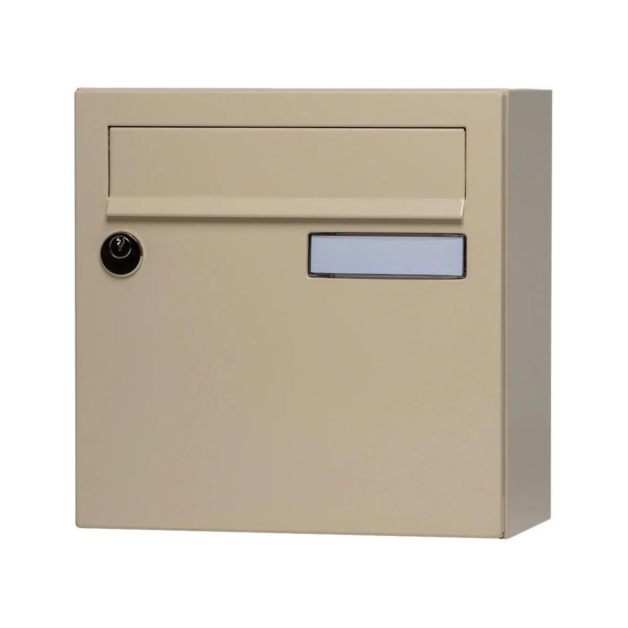 RENZ Boîte aux lettres compacte - 1 porte extérieur - Essentiel - acier ivoire brillant