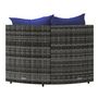 Voir la diapositive 3 : VIDAXL Canapes d'angle de jardin et coussins 2 pcs gris resine tressee