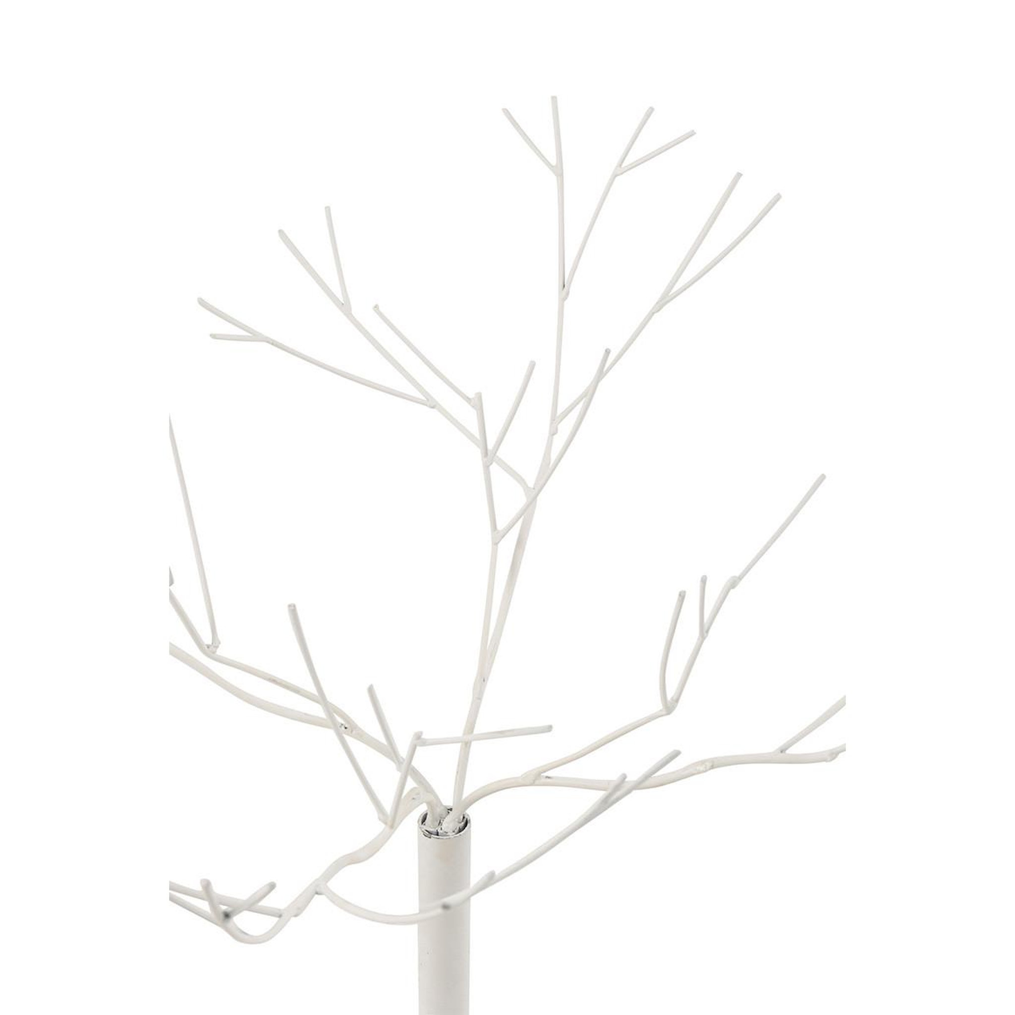Voir la diapositive 2 : J-LINE Arbre déco en métal  maynard  75cm blanc