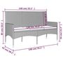 Voir la diapositive 6 : VIDAXL Banc de jardin a 3 places avec coussins Marron Resine tressee