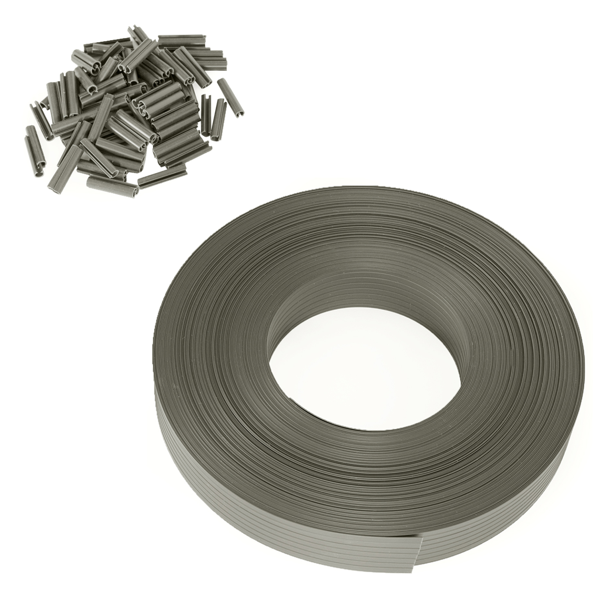 ID MARKET Kit de lamelles occultantes pvc gris clair l.60 m pour panneau grillagé