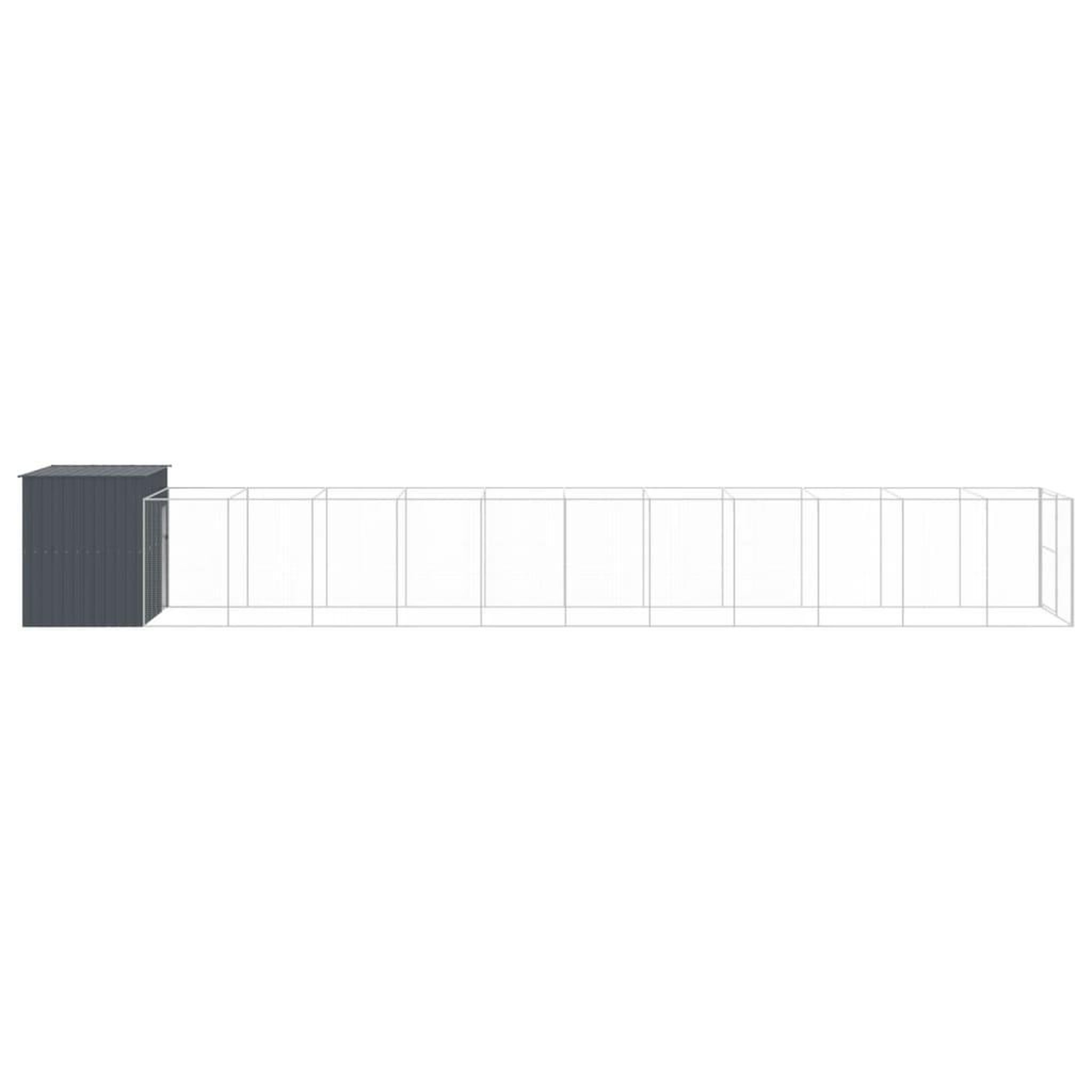 Voir la diapositive 4 : VIDAXL Niche pour chien avec cour anthracite 214x1273x181 cm