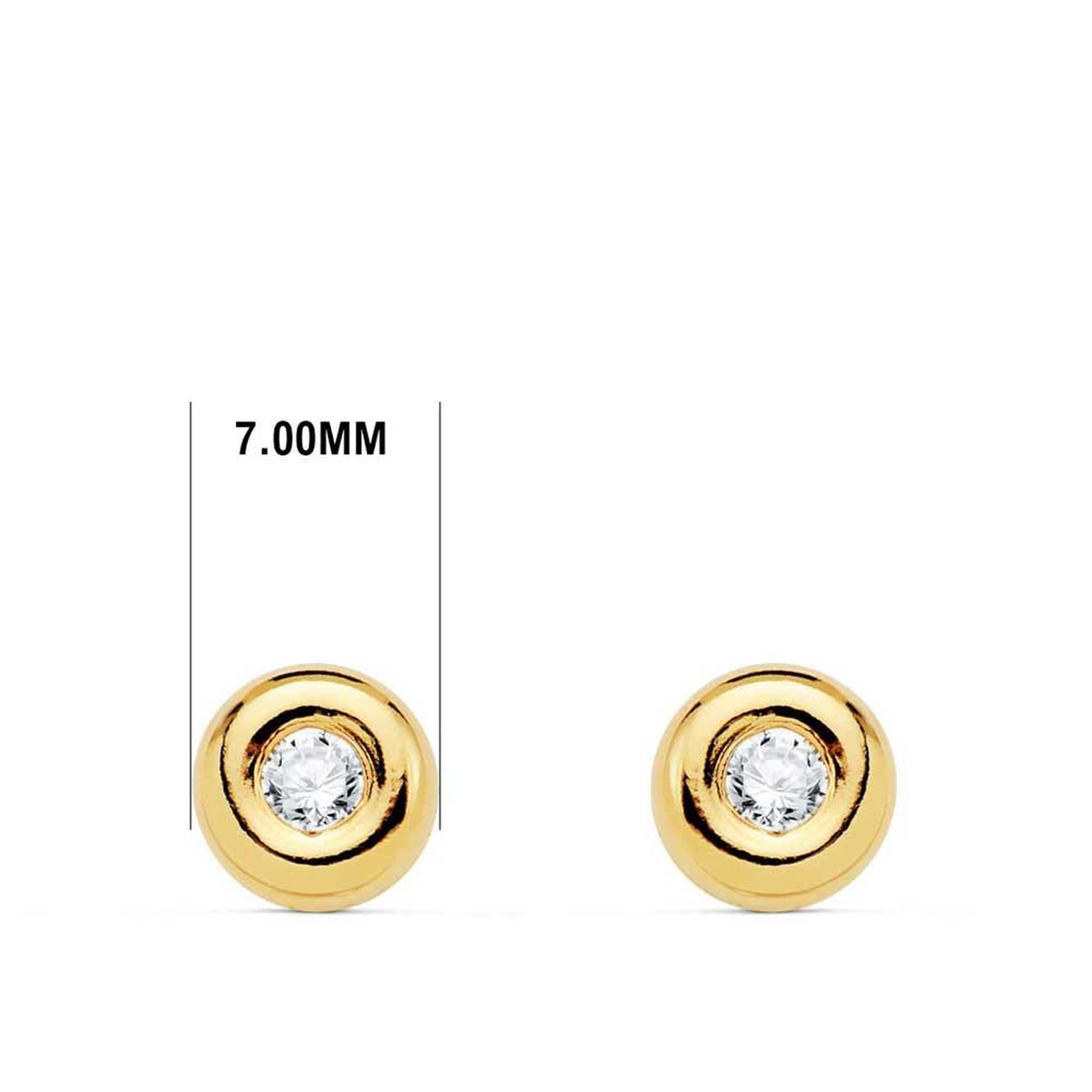 Voir la diapositive 3 : L'ATELIER D'AZUR Boucles d'Oreilles Solitaires Diamants de Synthèse 0.30 Carats - Or 18 Carats 750 Jaune