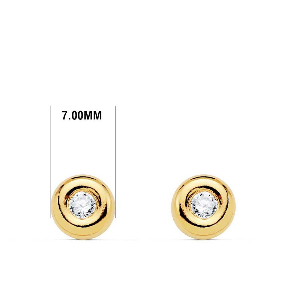 L'ATELIER D'AZUR Boucles d'Oreilles Solitaires Diamants de Synthèse 0.30 Carats - Or 18 Carats 750 Jaune