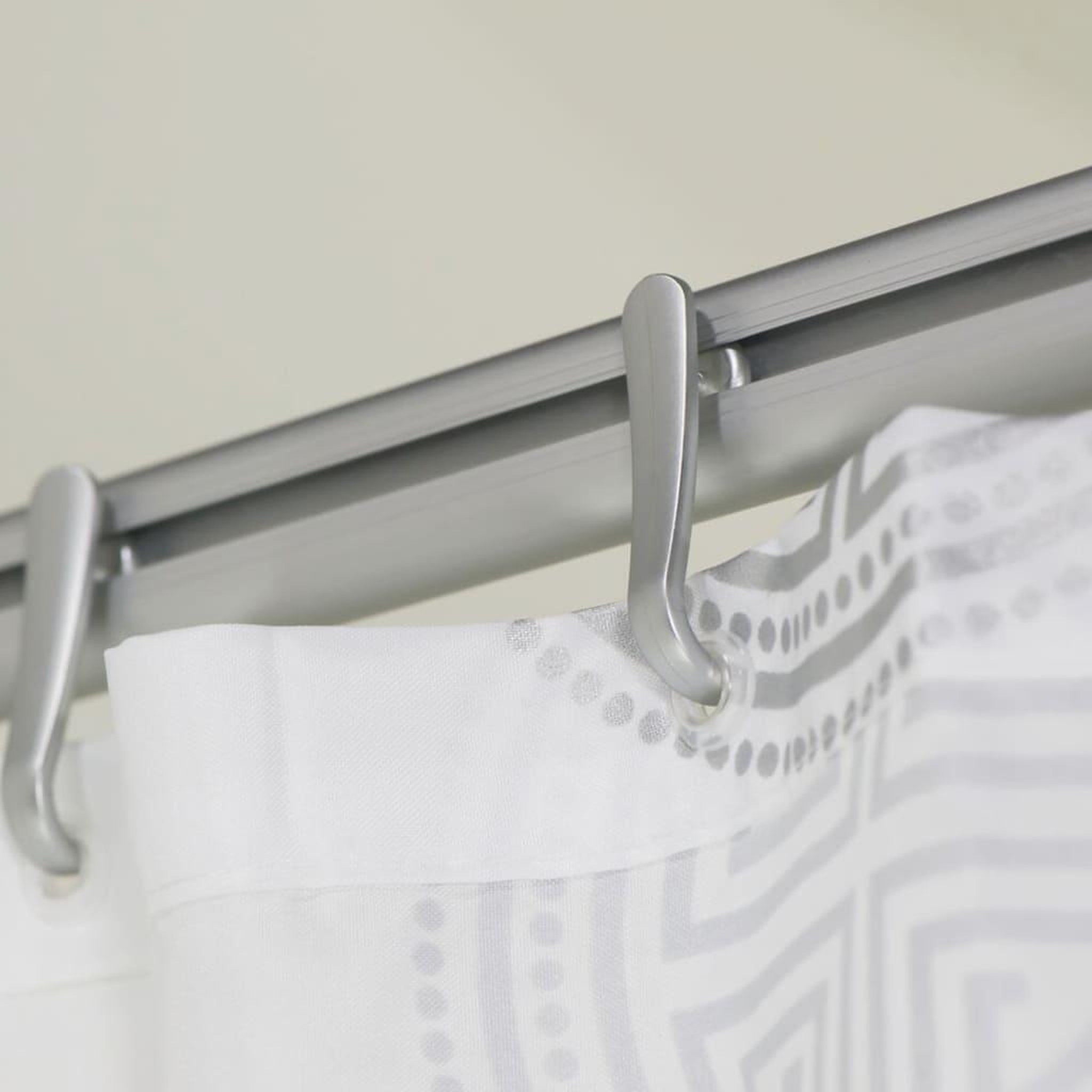 Voir la diapositive 4 : SEALSKIN Sealskin Ensemble de rail de rideau de douche Easy-Roll Aluminium mat