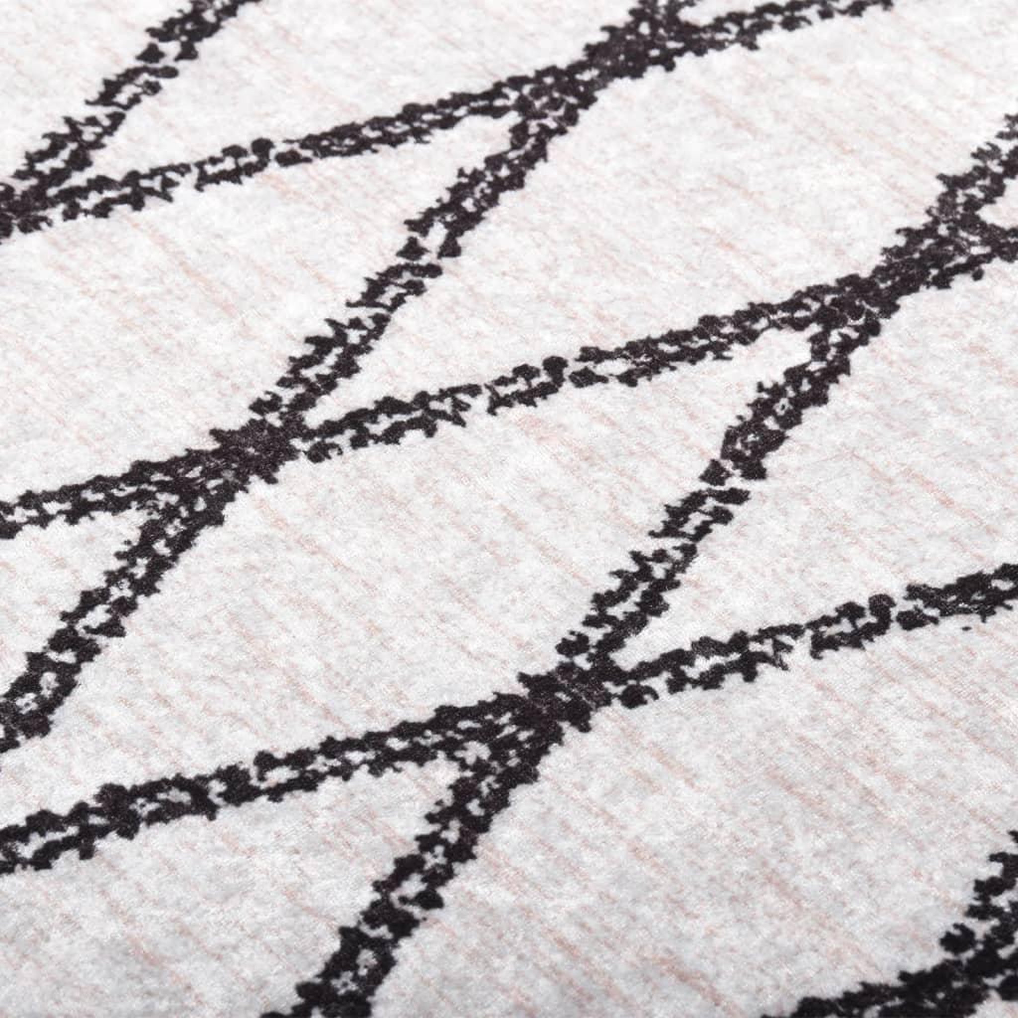 Voir la diapositive 3 : VIDAXL Tapis lavable noir et blanc 120x170 cm antiderapant