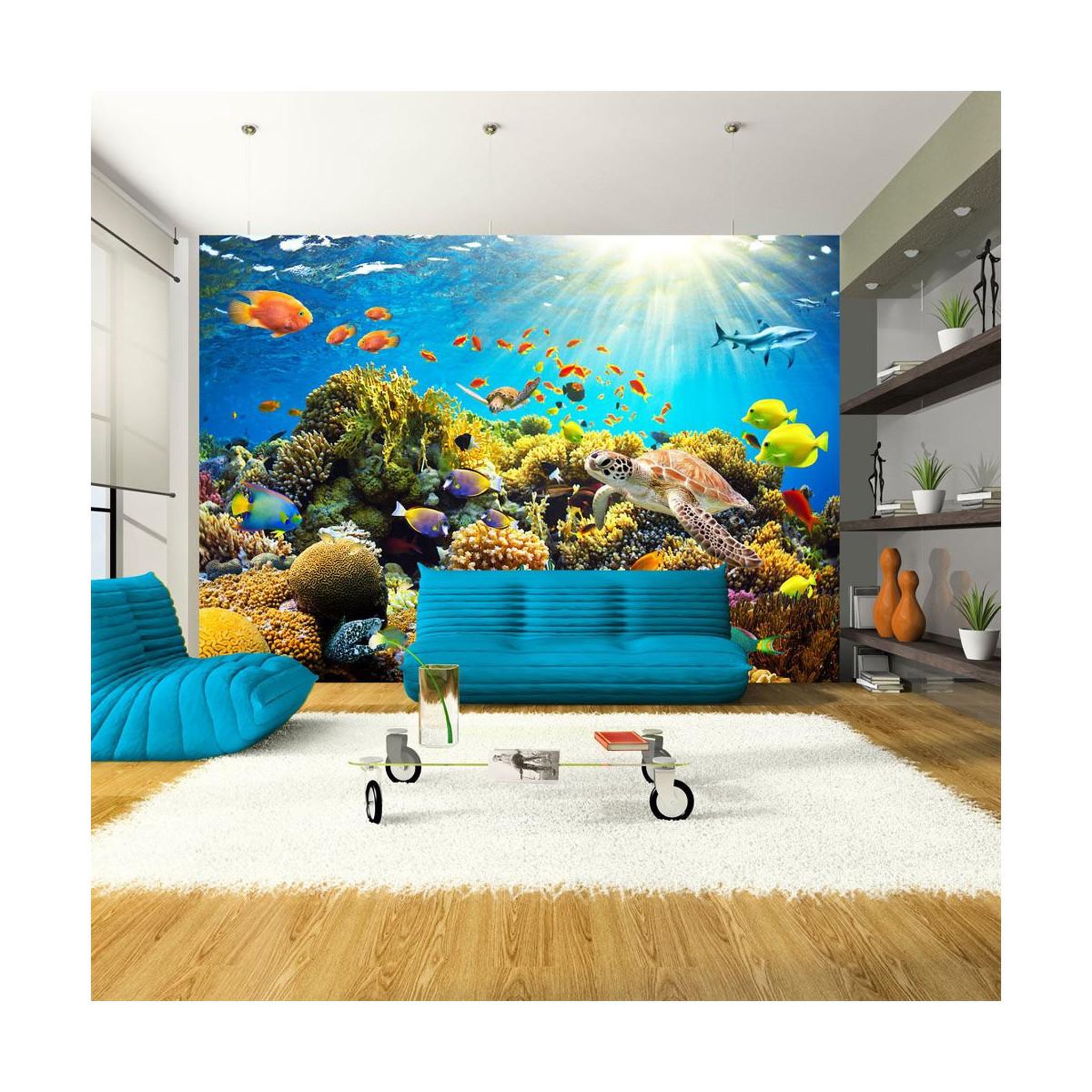 Paris Prix Papier peint  underwater land. Coloris disponibles : Multicolore