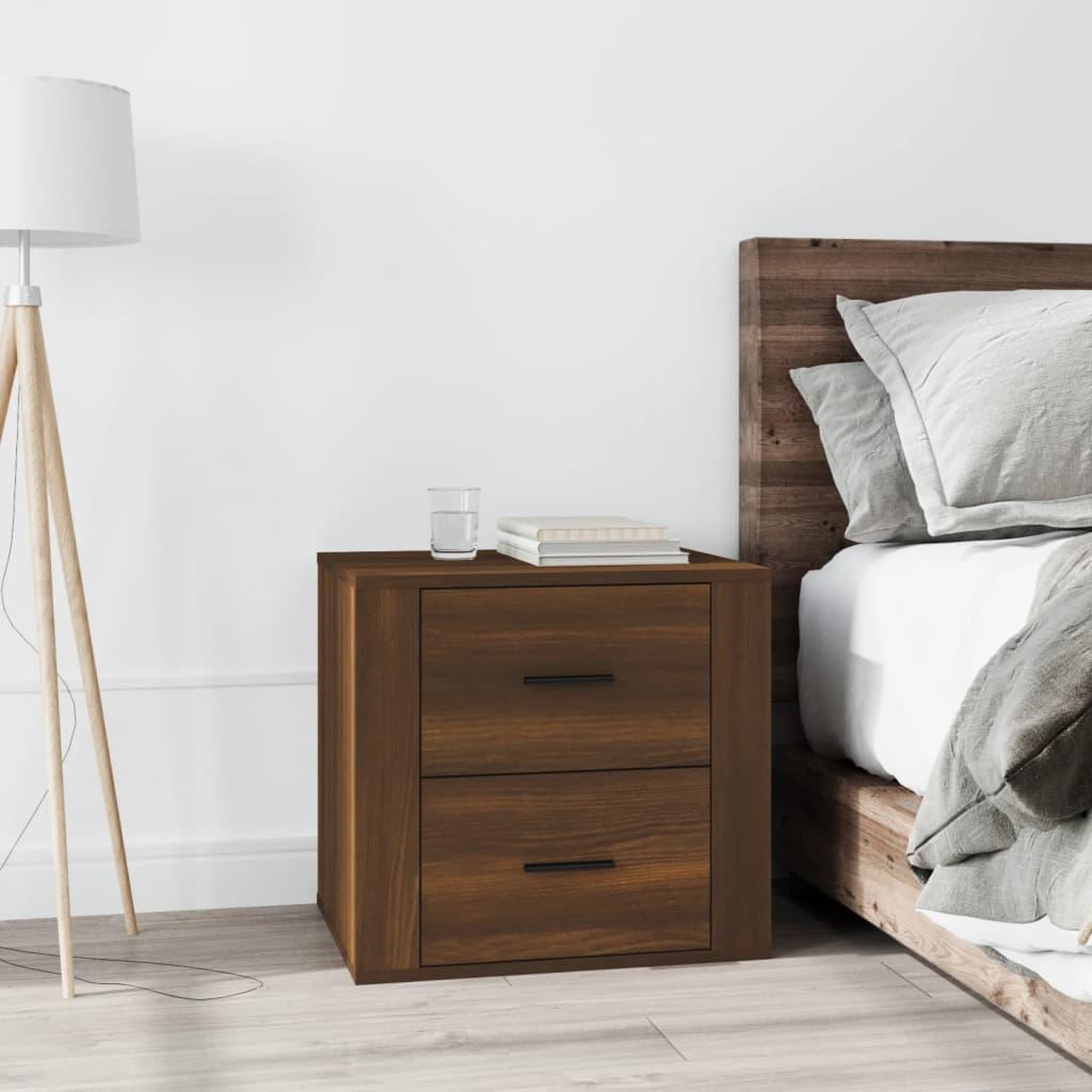 Voir la diapositive 1 : VIDAXL Table de chevet Chene marron 50x39x47 cm