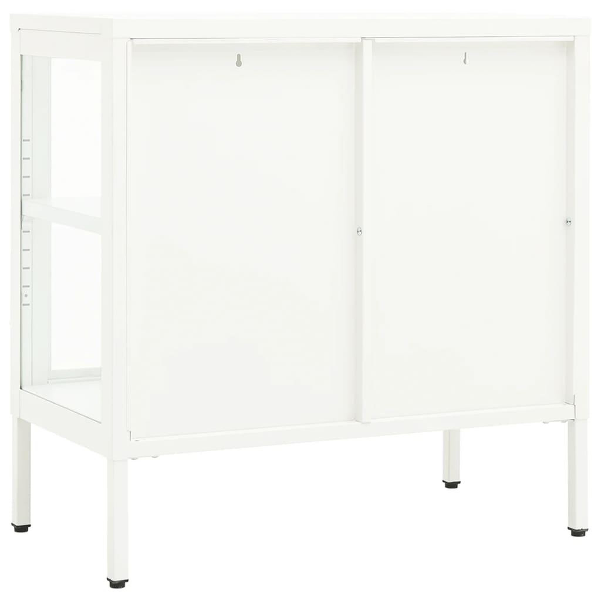 Voir la diapositive 5 : VIDAXL Buffet Blanc 70x35x70 cm Acier et verre
