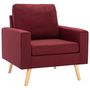 Voir la diapositive 2 : VIDAXL Fauteuil Rouge bordeaux Tissu