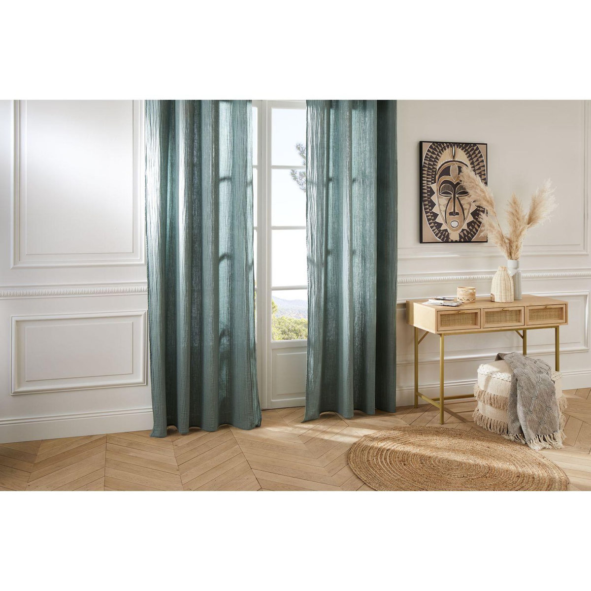 ATMOSPHERA Rideau en gaze de coton JAMANA