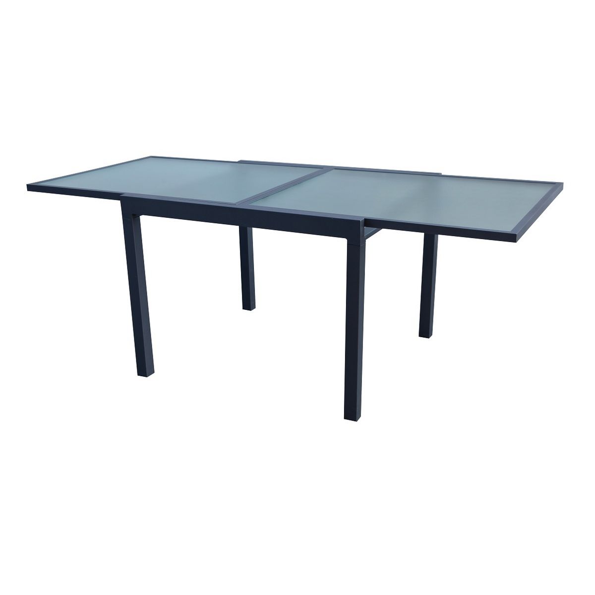 GARDENSTAR Table de jardin aluminium 132/264X90X75CM gris CUBE