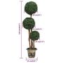 Voir la diapositive 5 : VIDAXL Plante de buis artificiel avec pot Forme de boule Vert 119 cm