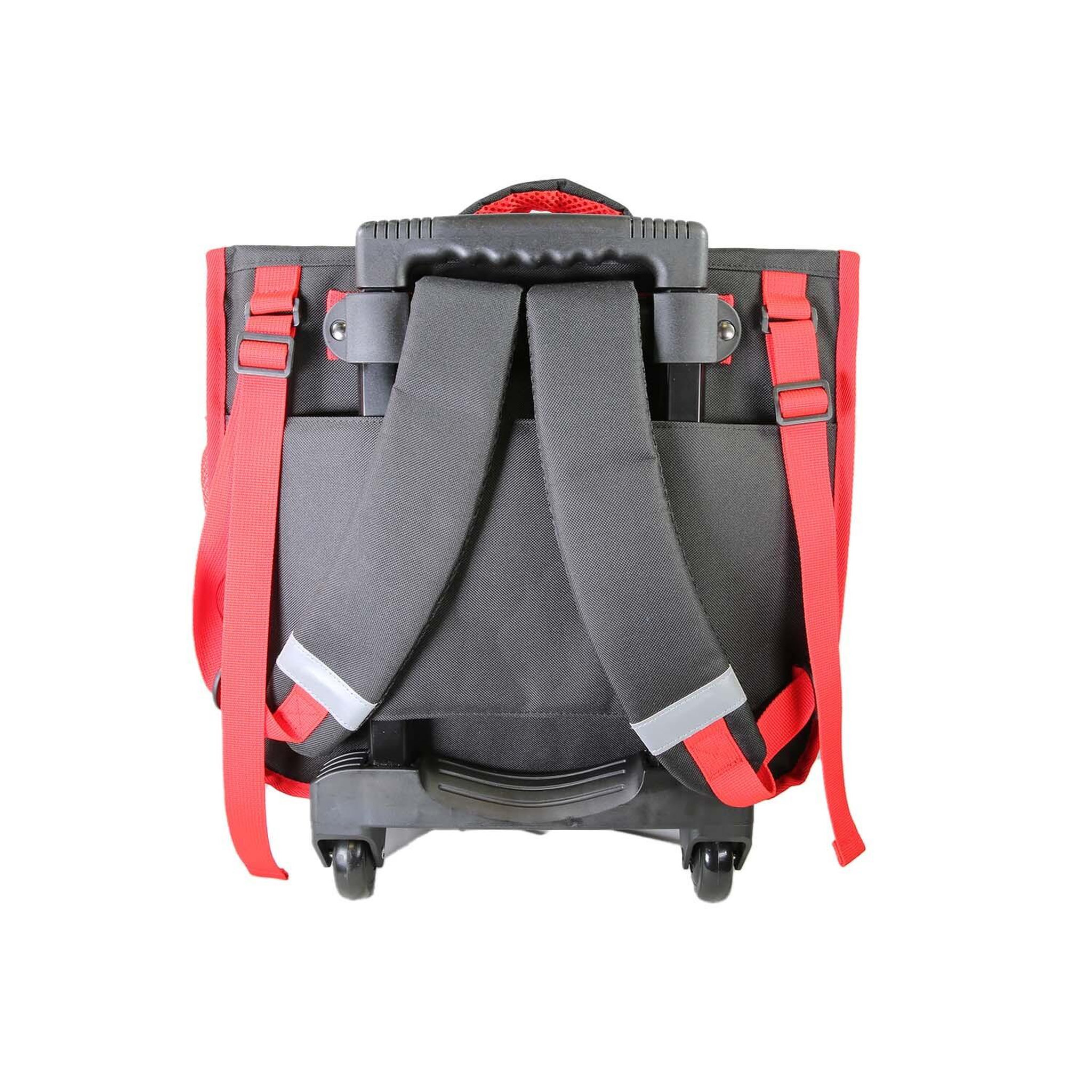 Voir la diapositive 4 : Bagtrotter SpiderMan - Cartable à roulettes 38 cm - Rouge/Noir - Garçon - 2 compartiments