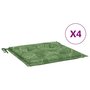 Voir la diapositive 2 : VIDAXL Coussins de chaise lot de 4 motif de feuilles 40x40x3 cm tissu