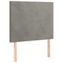 Voir la diapositive 2 : VIDAXL Tetes de lit 2 pcs Gris clair 100x5x78/88 cm Velours