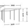 Voir la diapositive 3 : Forest Style Carport toit plat - Bois traité autoclave - 15,8m² - HENRI