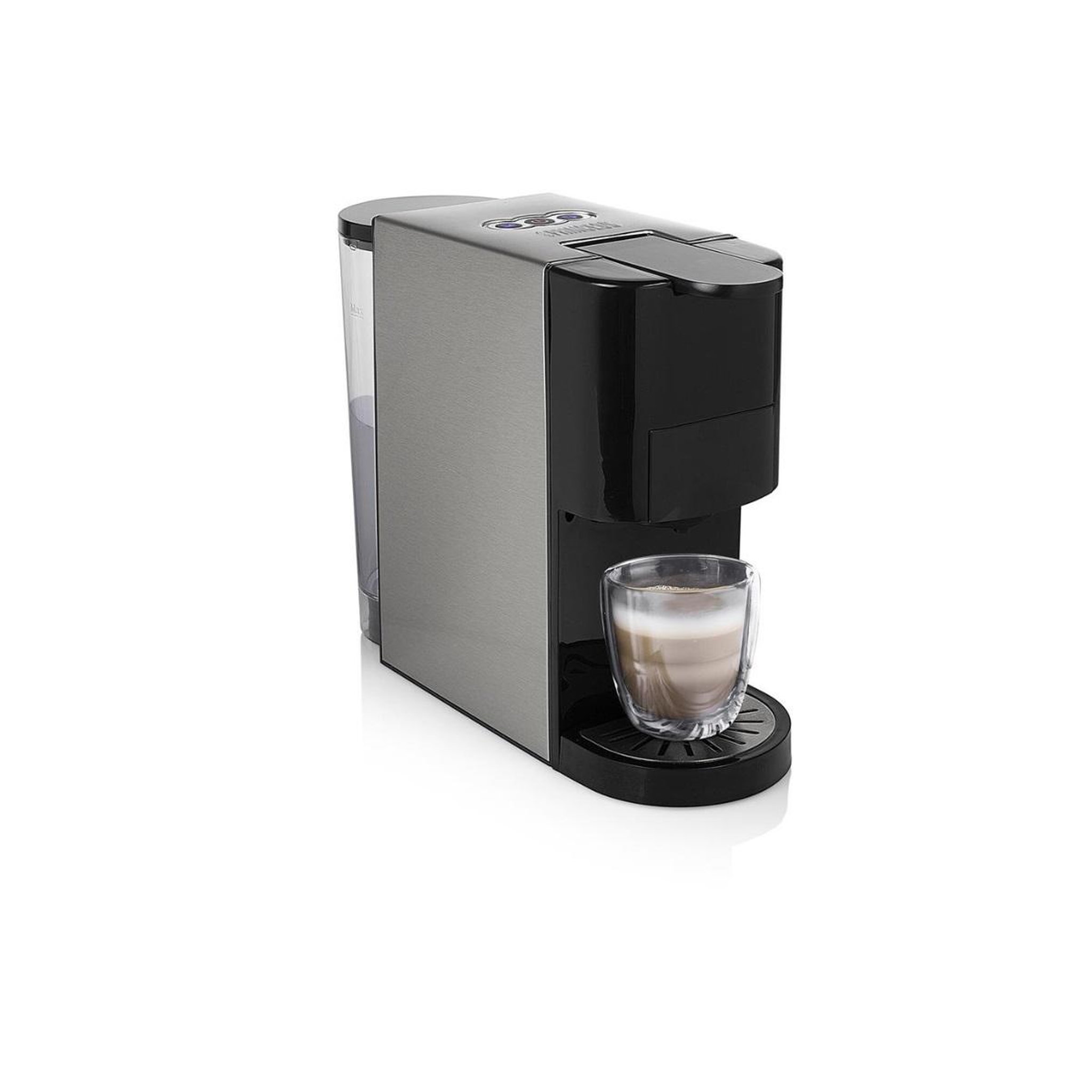 Voir la diapositive 4 : PRINCESS Cafetière à dosettes 19bar 1450w inox - 01.249450.01.001