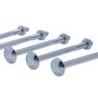 Voir la diapositive 2 :  Boulon zingué TRCC Vissal Ø8x50mm  lot de 4 boulons