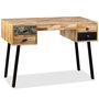Voir la diapositive 2 : VIDAXL Bureau Teck de recuperation massif 110 x 50 x 76 cm