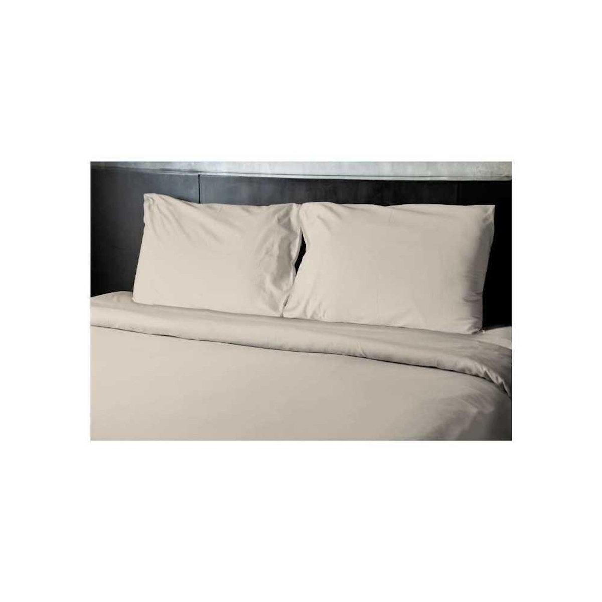 HOME LINGE PASSION Lot de 2 taies d'oreiller - HOME LINGE PASSION - HP72085 - Microfibre 82 g - 50 x 70 cm - Beige ivoire