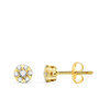 Voir la diapositive 1 : L'ATELIER D'AZUR Boucles d'Oreilles Solitaires Accompagné Diamants de Synthèse 0.254 Carats - Or 18 Carats 750 Jaune