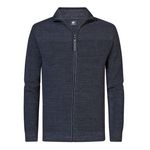Petrol Industries Pull Zippé  Homme Petrol Industries Knitwear Collar. Coloris disponibles : Bleu
