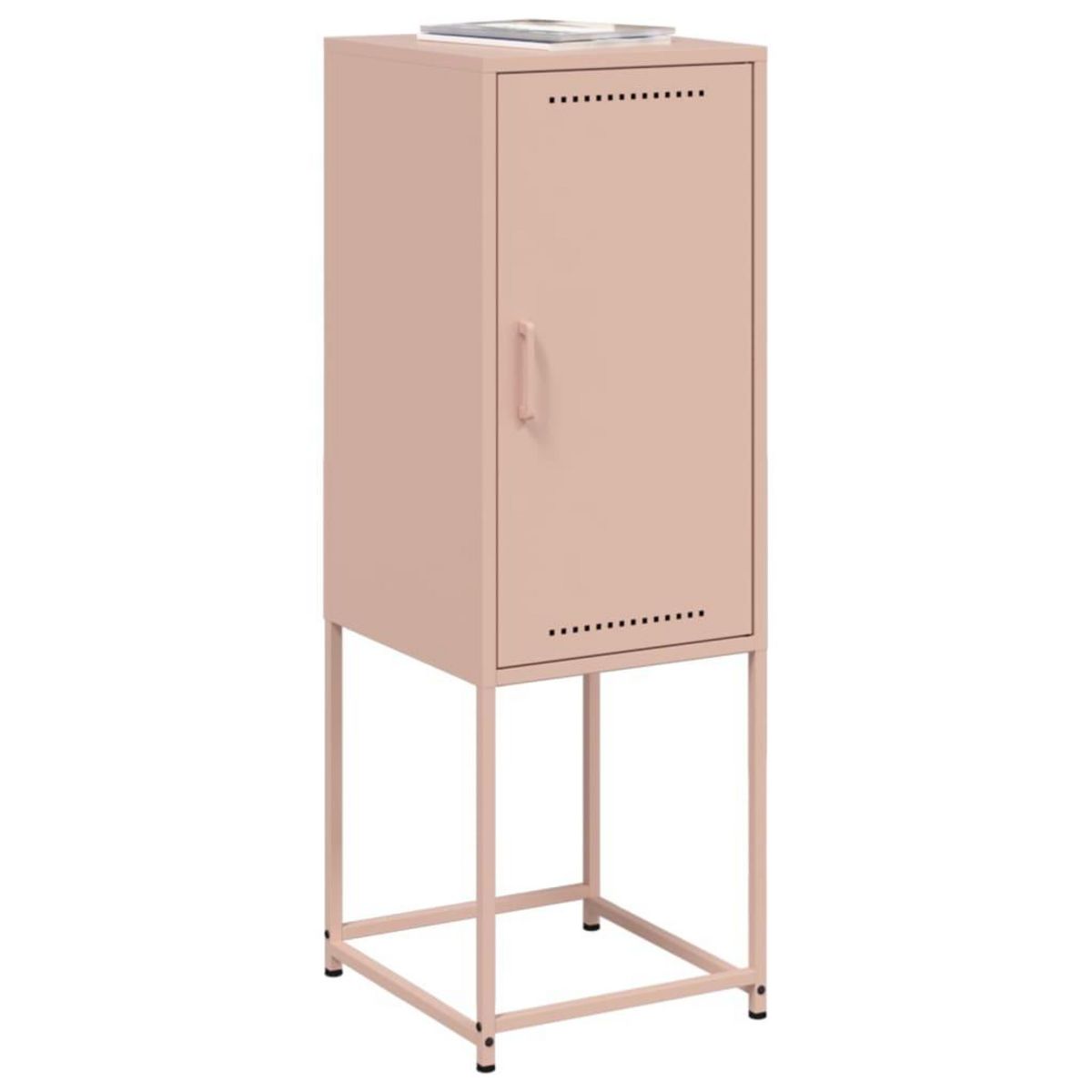 VIDAXL Buffet haut rose 36x39x107 cm acier