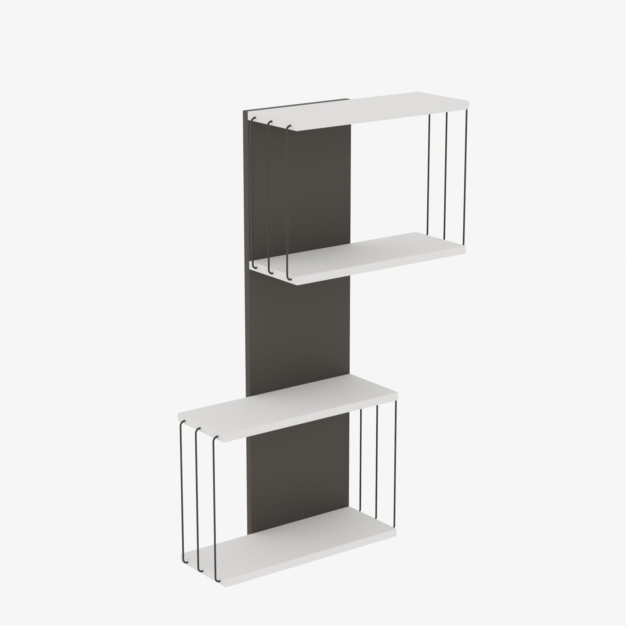 Voir la diapositive 3 : Habitat et Jardin Étagère murale en bois  destan  - 65 x 19 x 96 cm - blanc